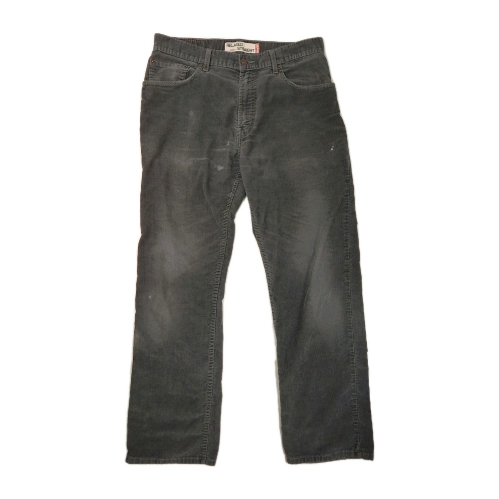 Vintage Levis 559 Corduroy Pants Mens 33×32 Gray Relaxed Straight Distressed
